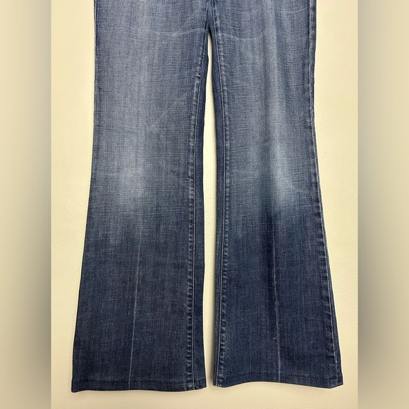 7 Seven for All Mankind Wide Leg Flare Low Rise Dojo 31 Style# U115079U-079U Y2K - Picture 3 of 16